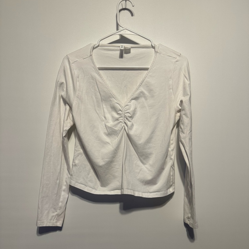 H&M Long Sleeve Ruched Top